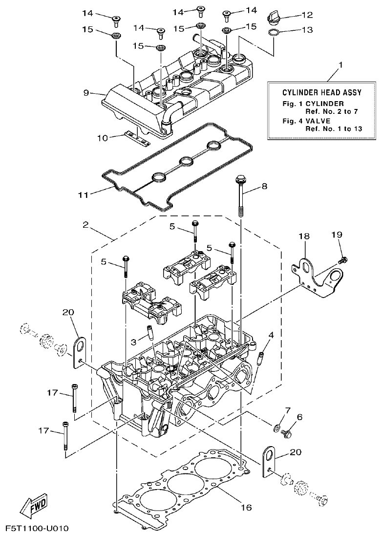 Yamaha VX1050AV CYLINDER parts diagram